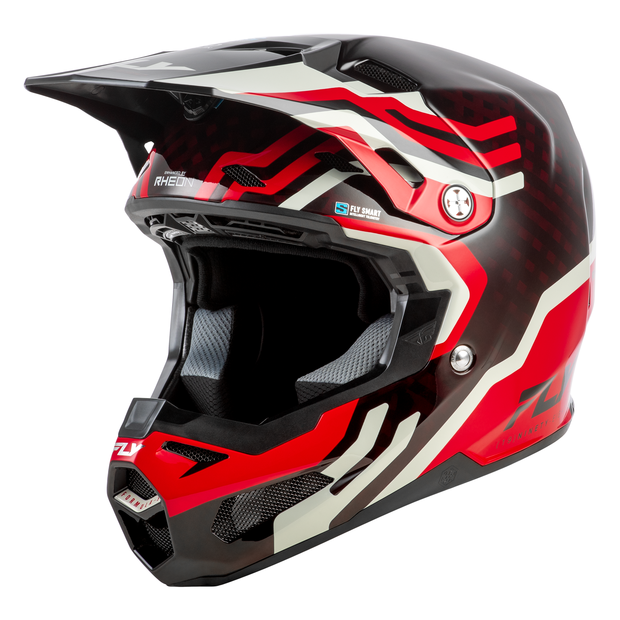Formula S Byte Carbon Helmet  - Carbon/Red/Grey