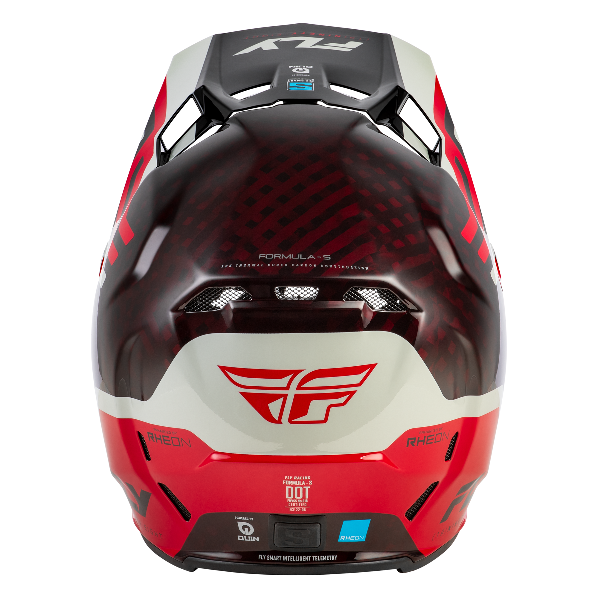 Formula S Byte Carbon Helmet  - Carbon/Red/Grey