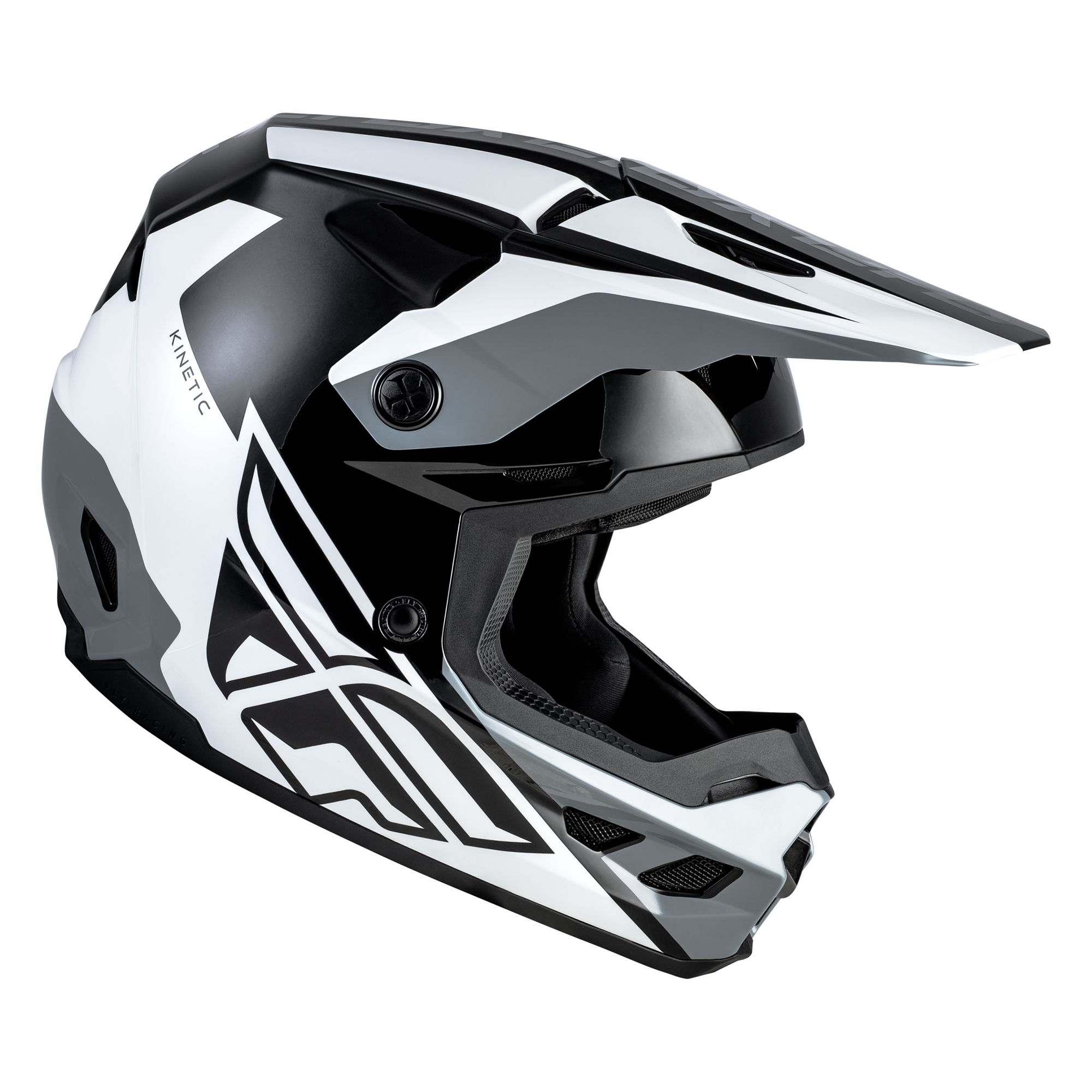 Kinetic Crest Helmet - Black/White/Grey