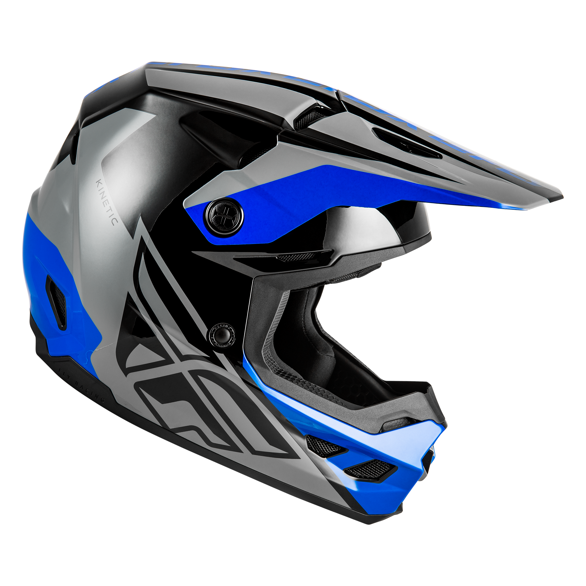 Kinetic Crest Helmet - Grey/Black/Blue