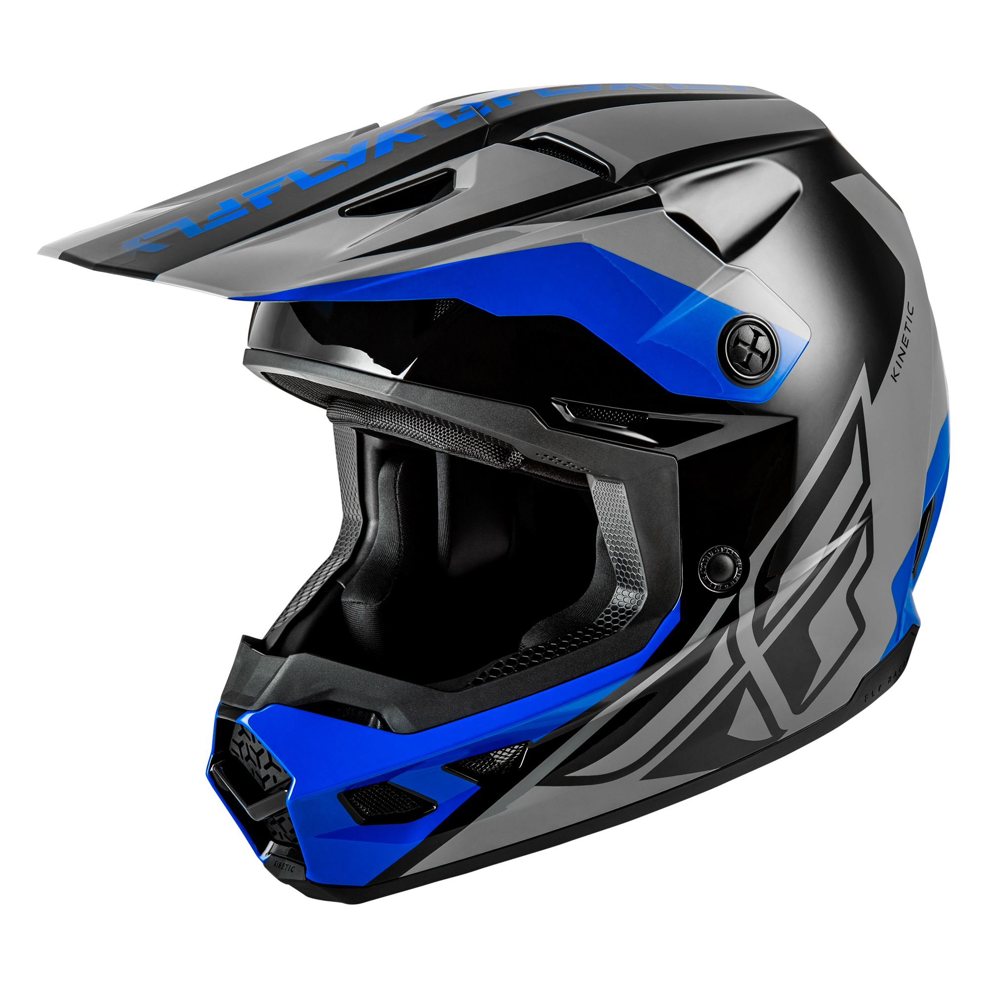 Kinetic Crest Helmet - Grey/Black/Blue