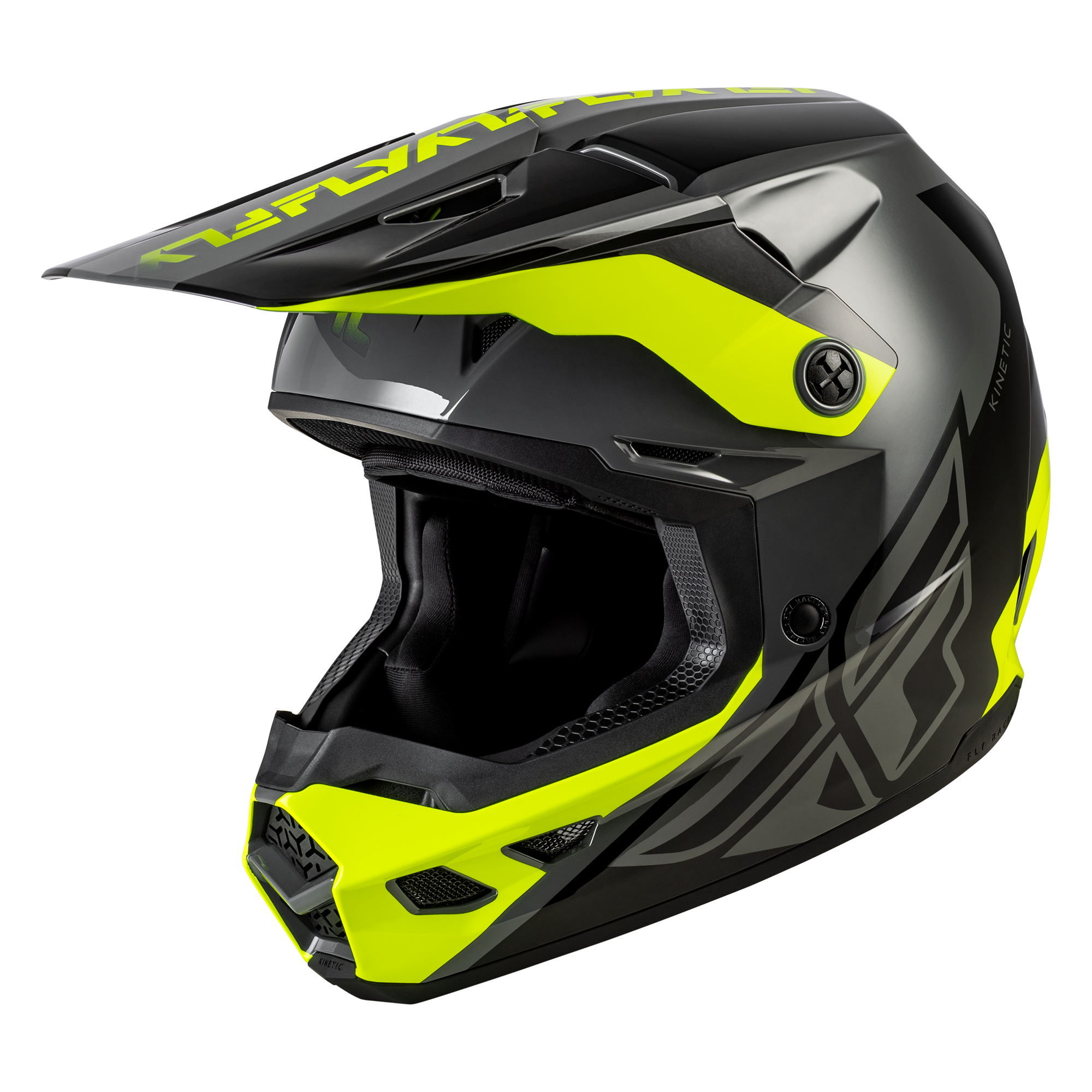 Kinetic Crest Helmet - Grey/Black/Hi-Viz