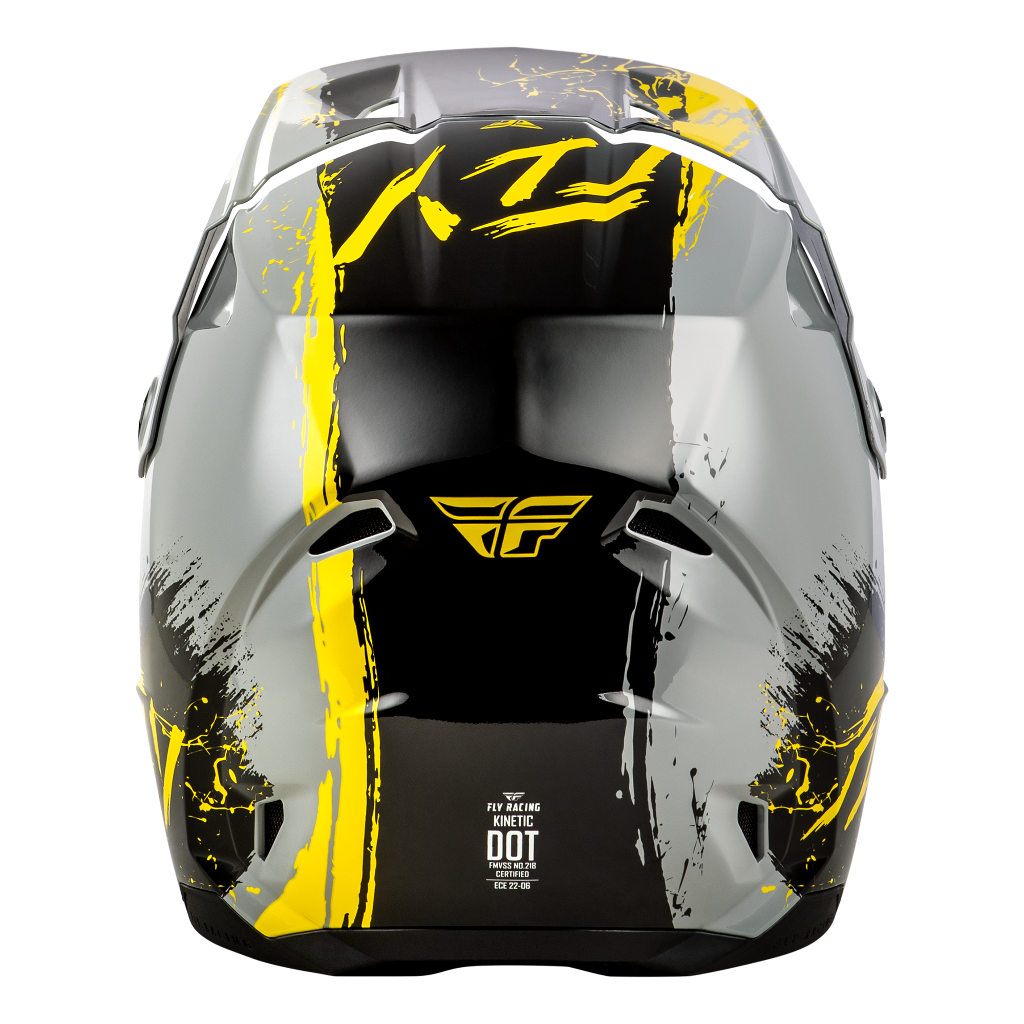 Kinetic Youth Drip Helmet - Grey/Black/Yellow
