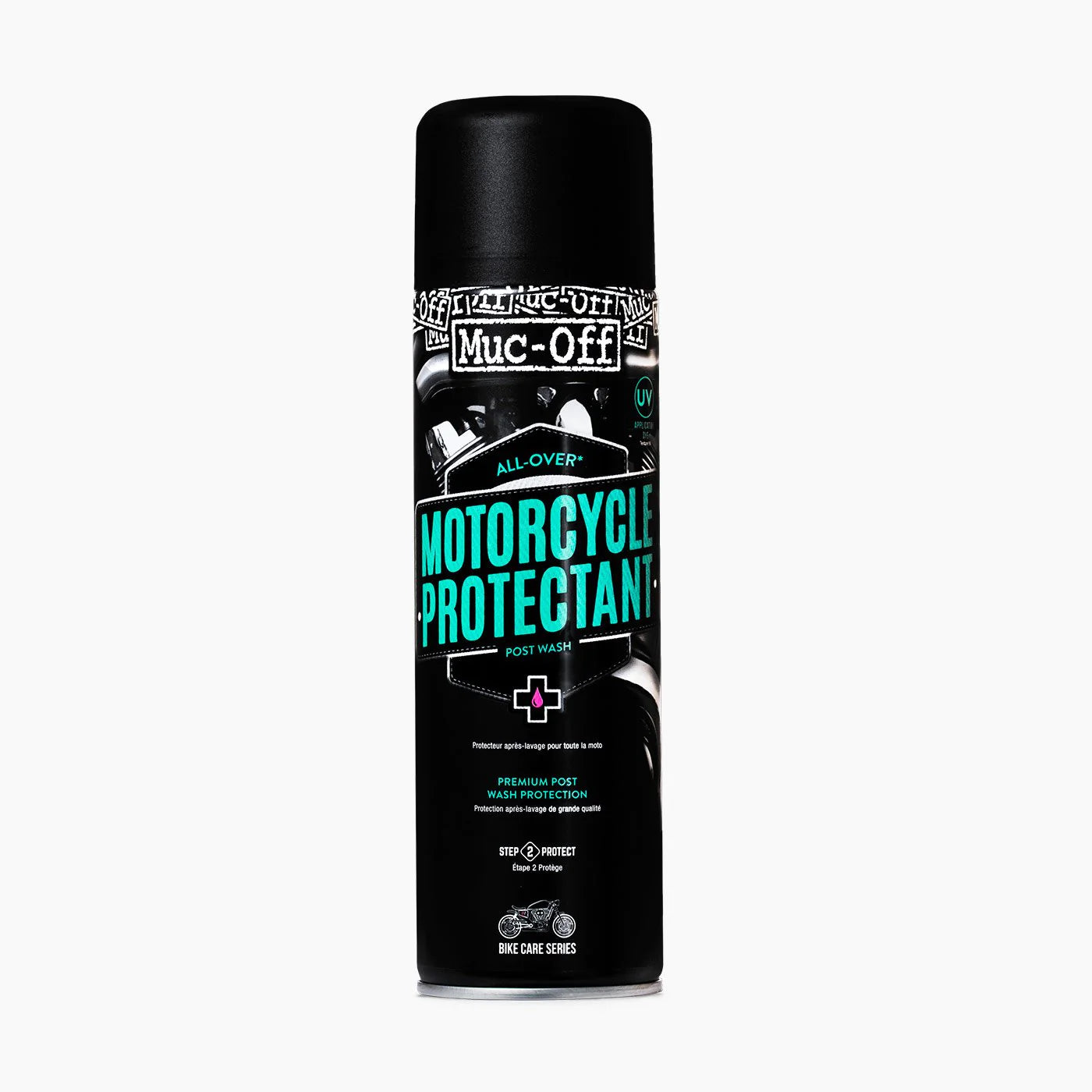 Muc-off Motorcycle Protectant 500ml spray bottle on white background