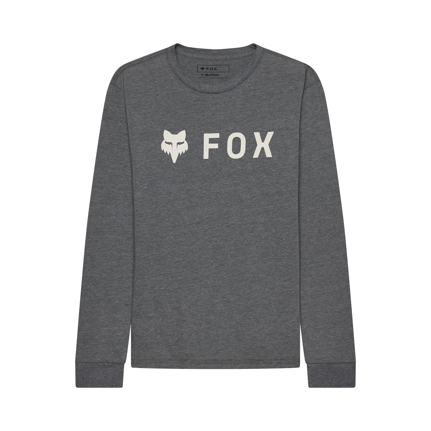 YTH ABSOLUTE LS TEE - HEATHER DARK GREY