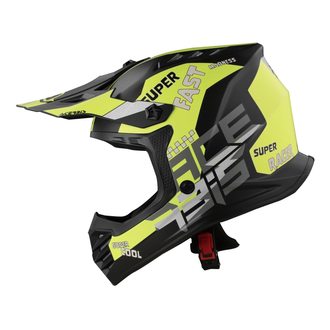 ACERBIS Kids Profile Junior Helmet - Black/Fluo Yellow