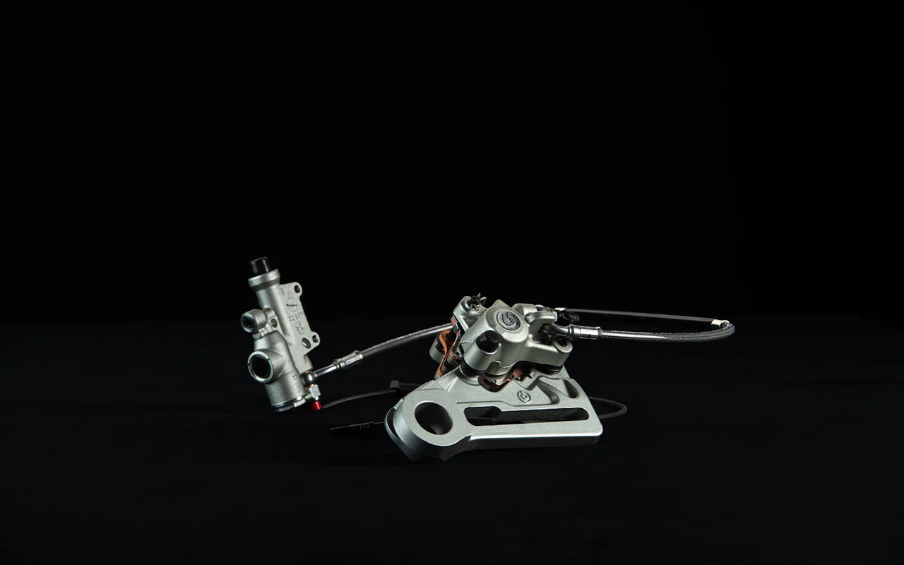 Rear foot brake assembly