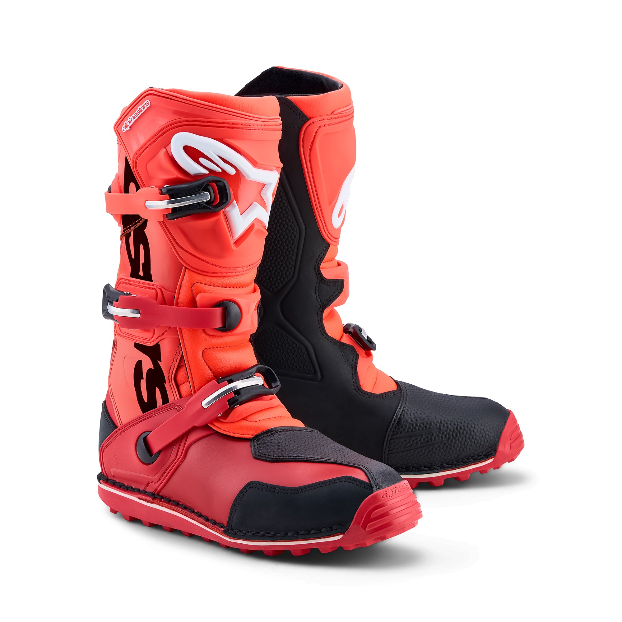 Alpinestars Tech T Boots - Red Fluo Black Bright Red