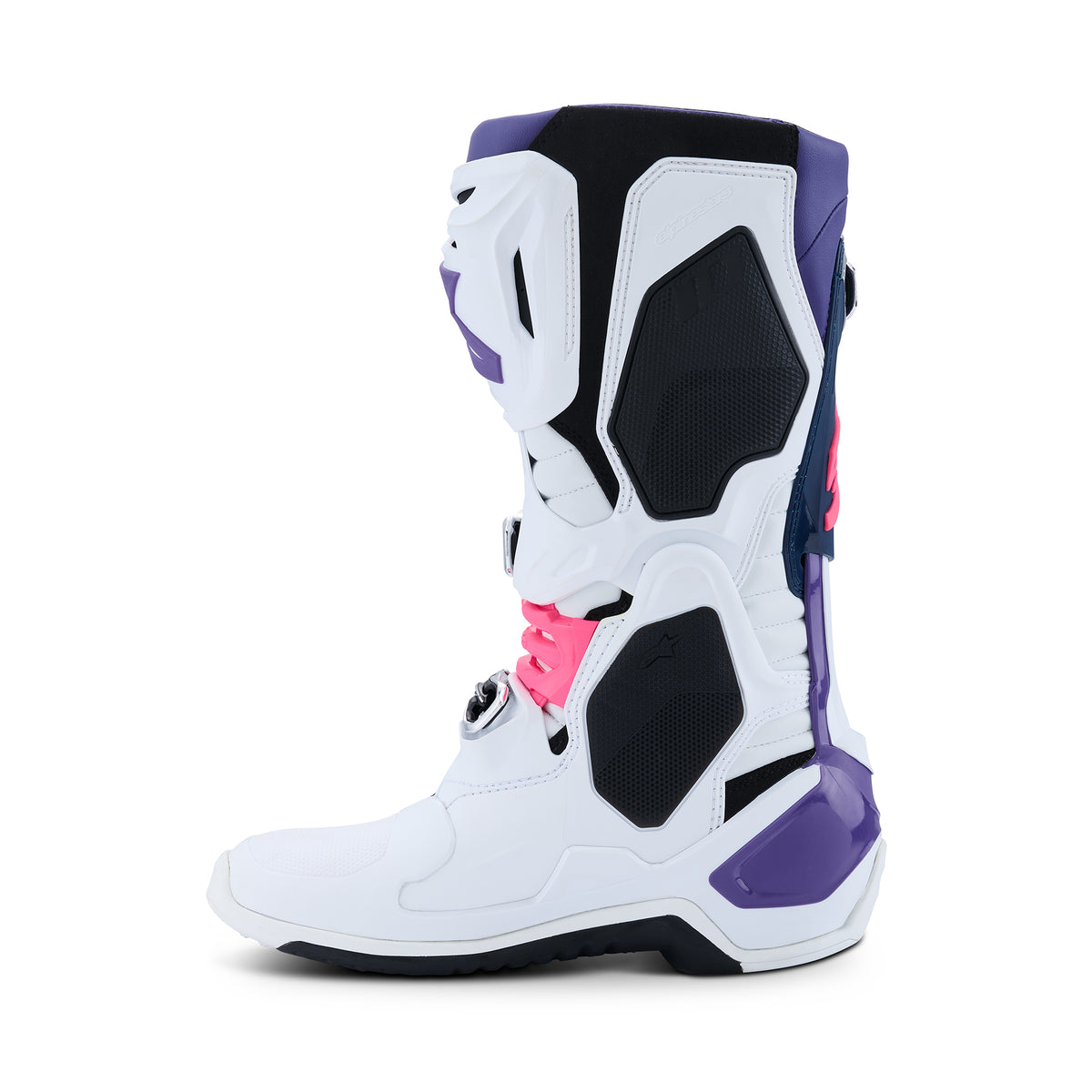 Alpinestars Tech 10 Boots - White Violet Navy Blue Pink Fluo - view 4