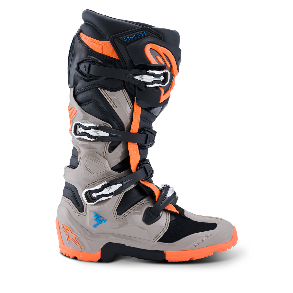 Alpinestars Tech 7 Enduro Boots - Black Warm Gray Orange Fluo - view 2