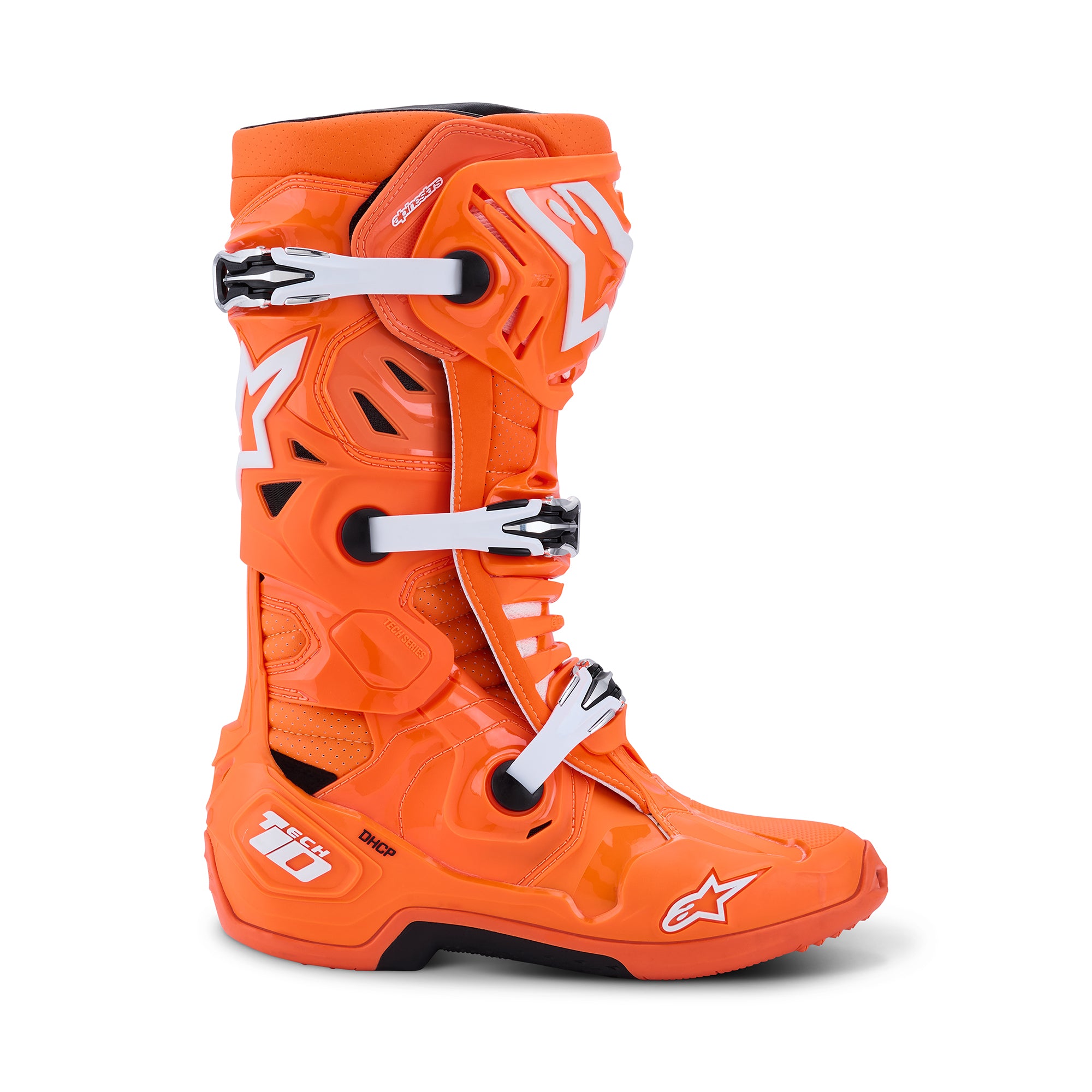 Alpinestars Tech 10 Supervented Boots - Orange Fluo Black White - view 2