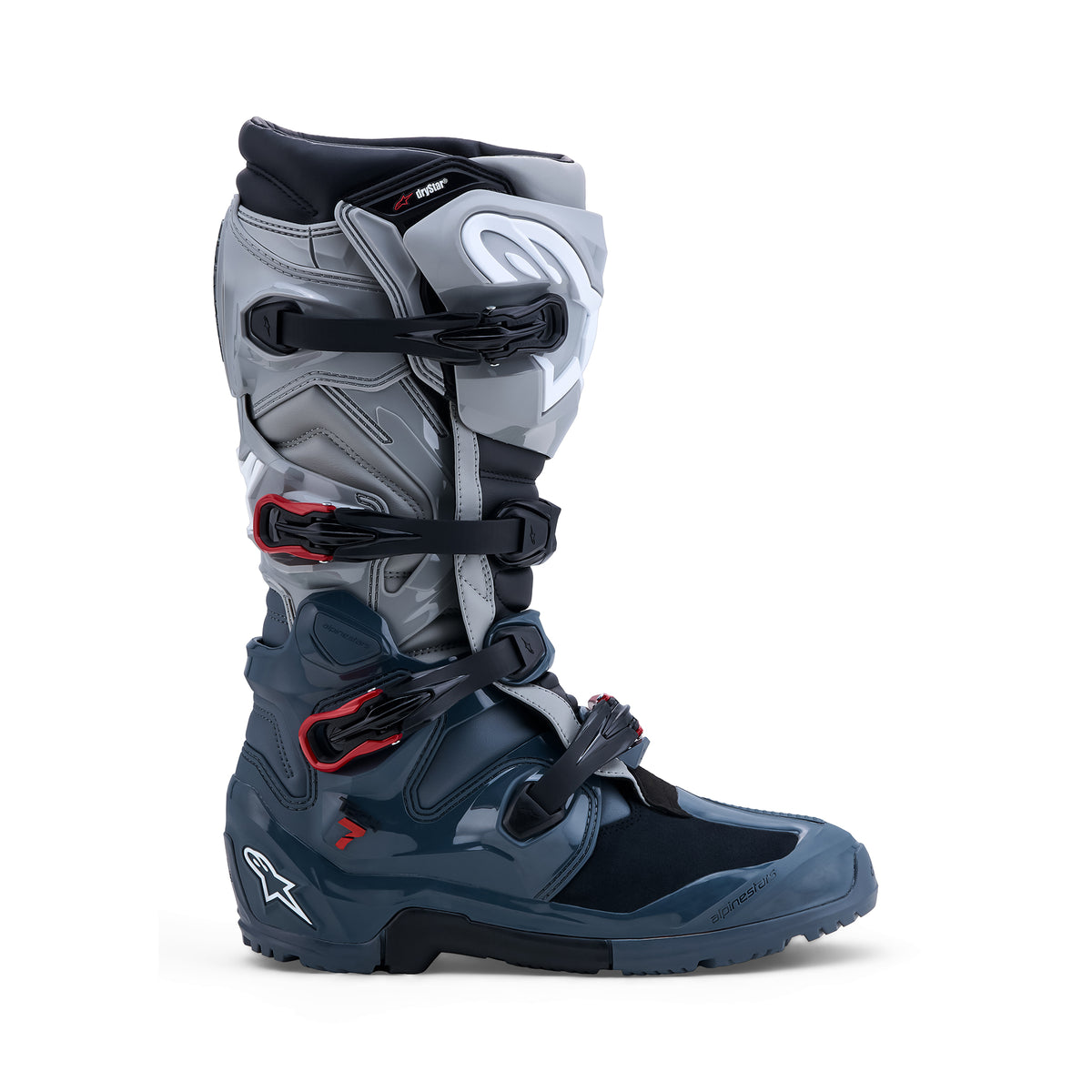 Alpinestars Tech 7 Enduro Drystar Boots - Dark Gray Mid Gray Bright Red - view 2