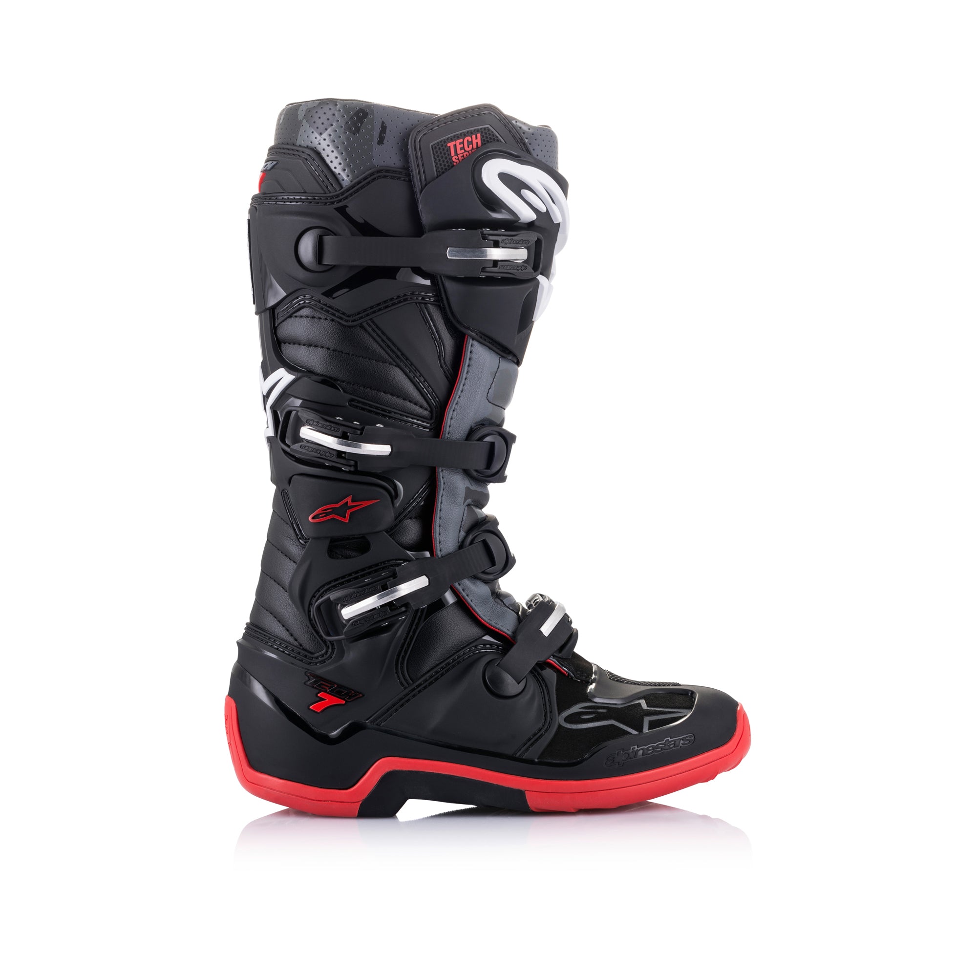 Alpinestars Tech 7 - Black Cool Gray Red Boots