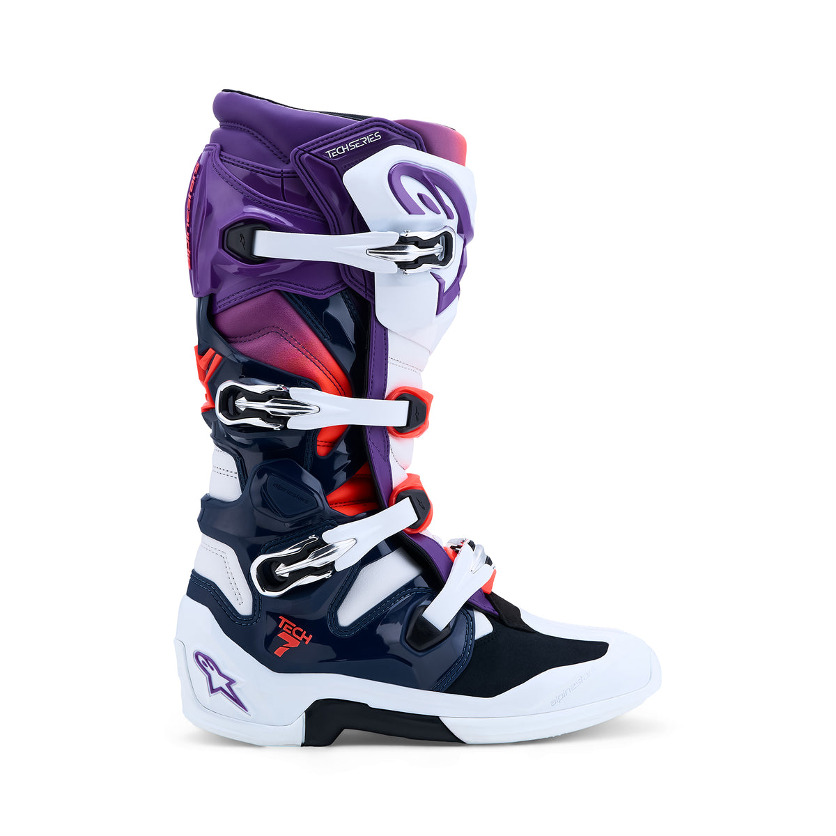 Alpinestars Tech 7 Boots - Purple White Dk Blue Red Fluo - view 2