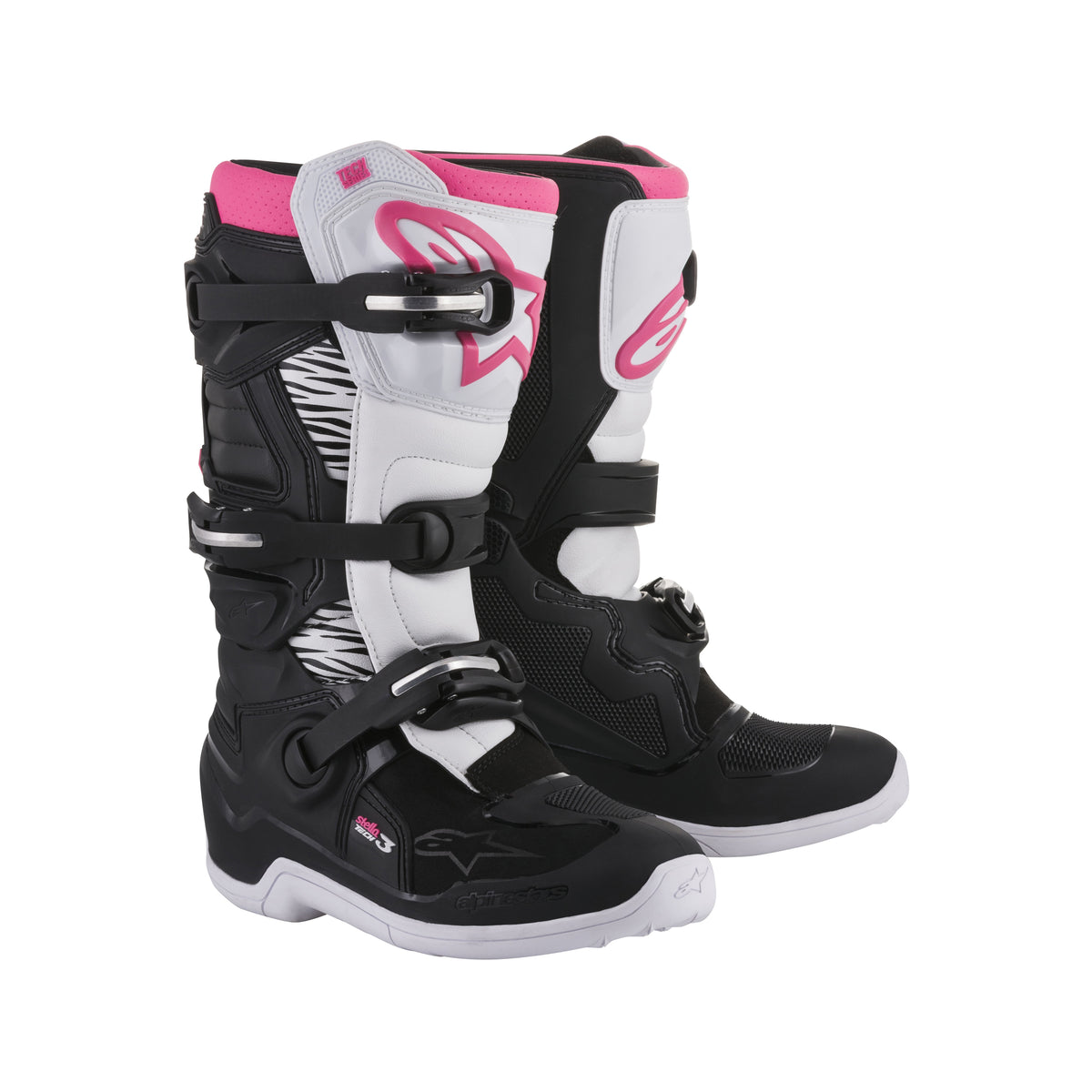 Alpinestars Stella Tech 3 Boots - Black White Pink