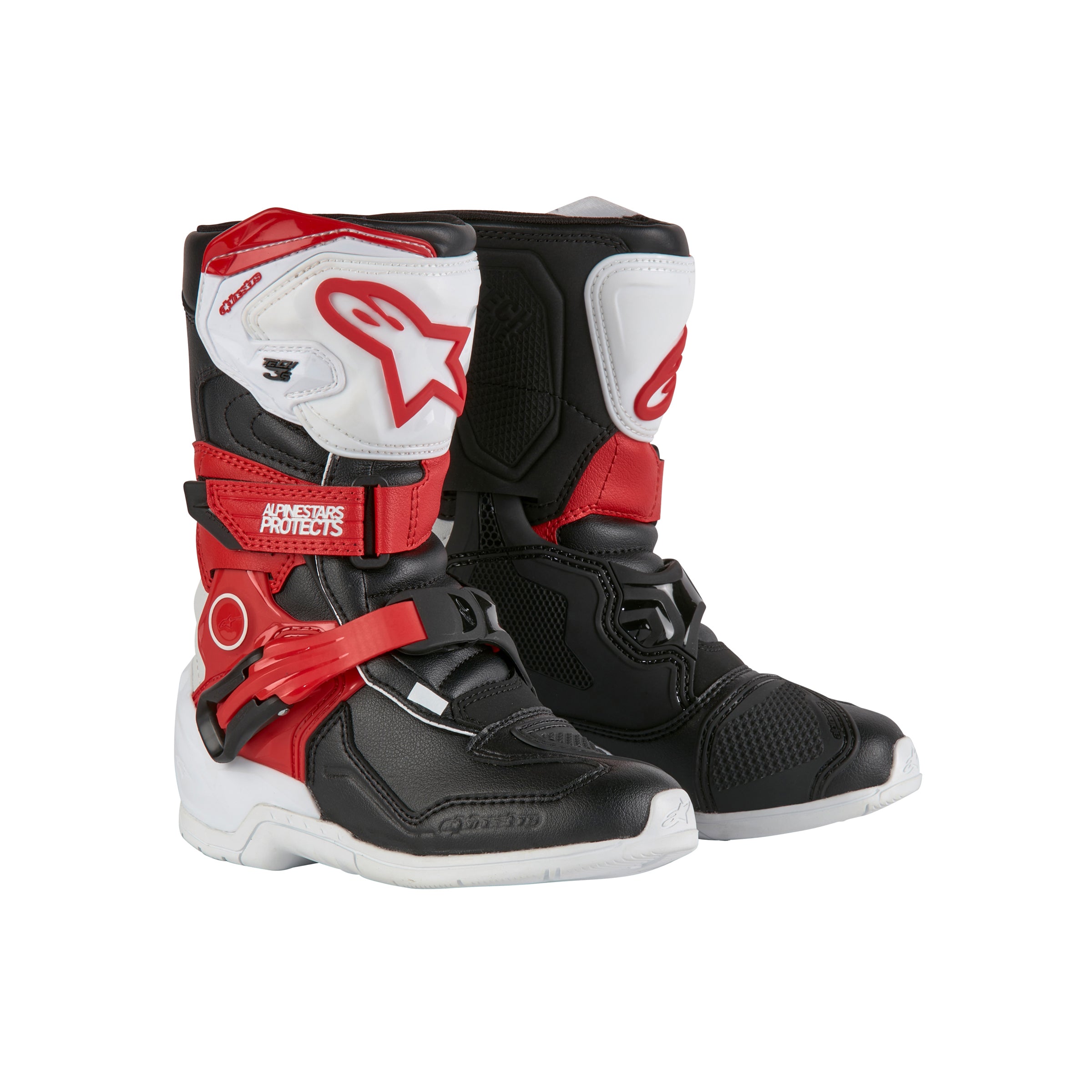 Alpinestars Tech 3S Kids - White Black Bright Red Boots