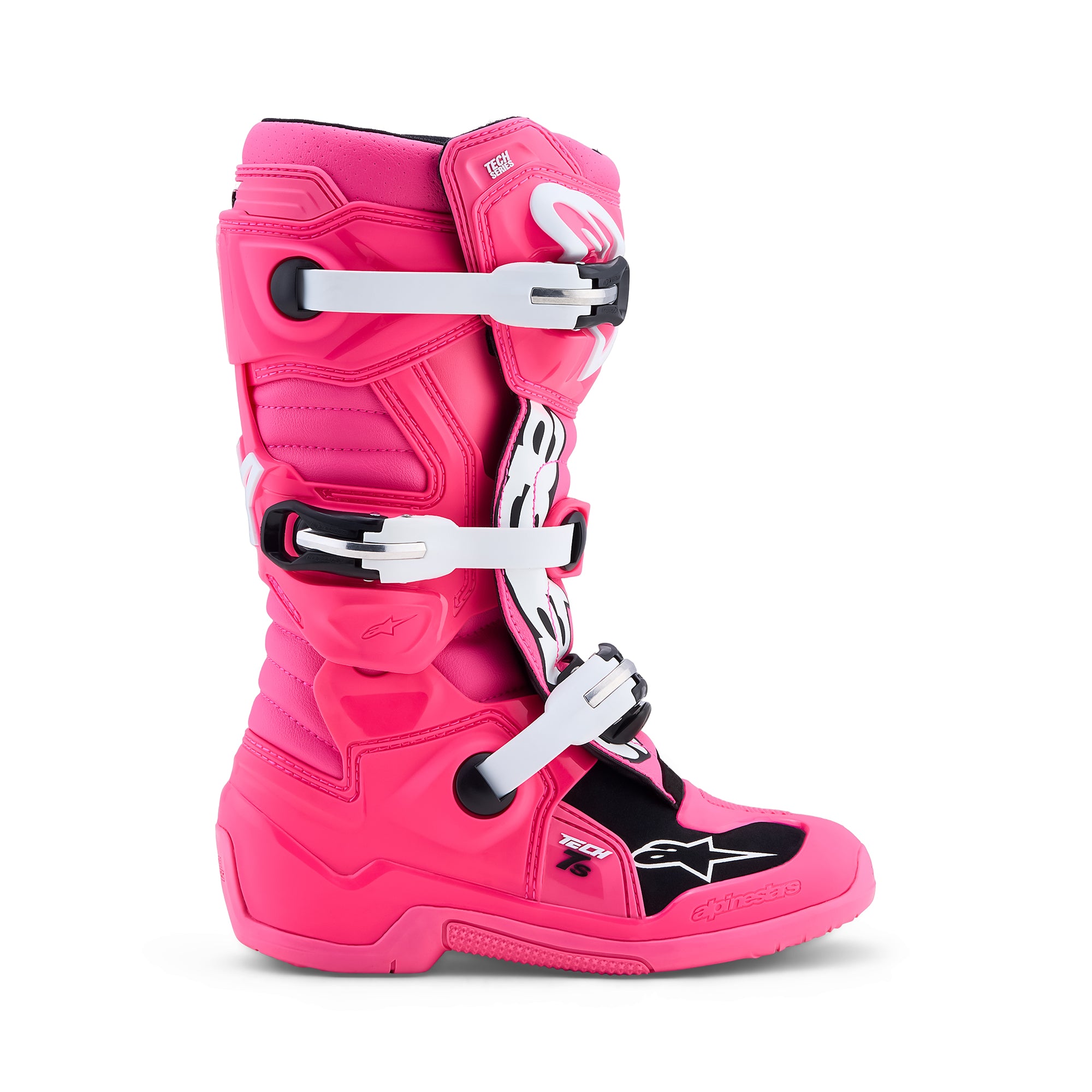 Alpinestars Tech 7S Boots - Pink Fluo Black White - view 2