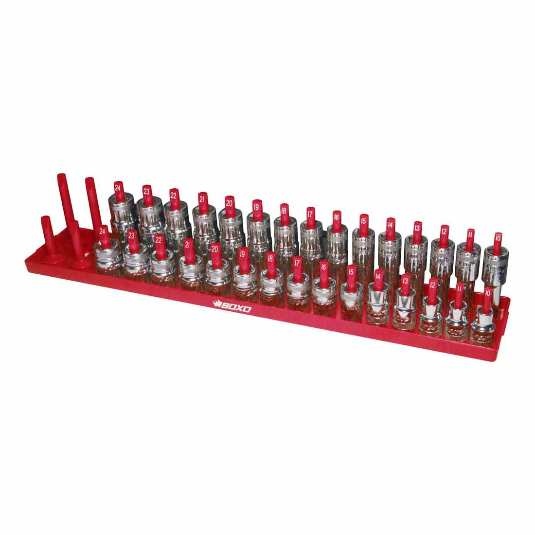 BOXO 34Pc 1/2" Vertical Socket Tray
