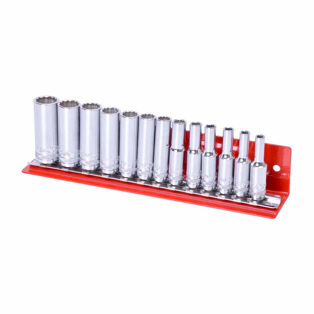 BOXO 13Pc 1/4" Magnetic  L-Type Socket Tray - Green or Red