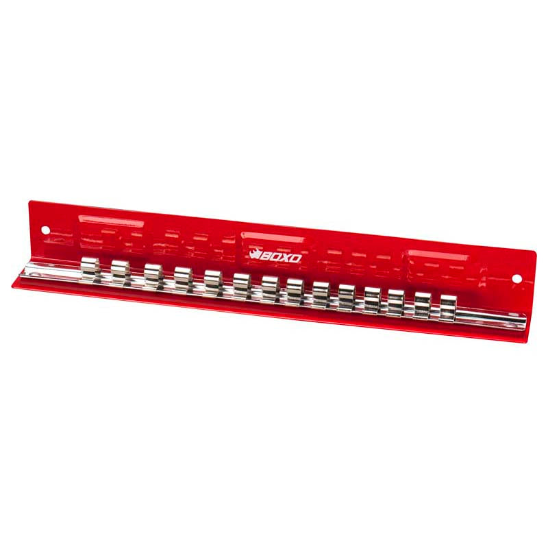 BOXO 14Pc 3/8" Magnetic  L-Type Socket Tray - Green or Red