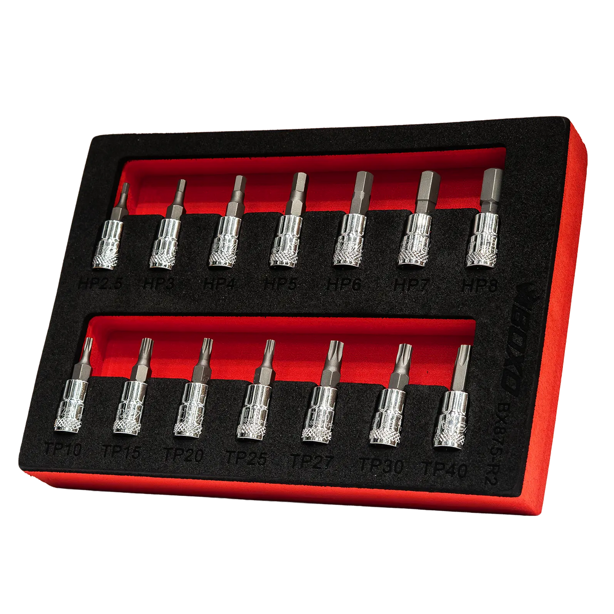 BOXO 14Pc 1/4" Tamperproof Hex & Torx Bit Socket Set