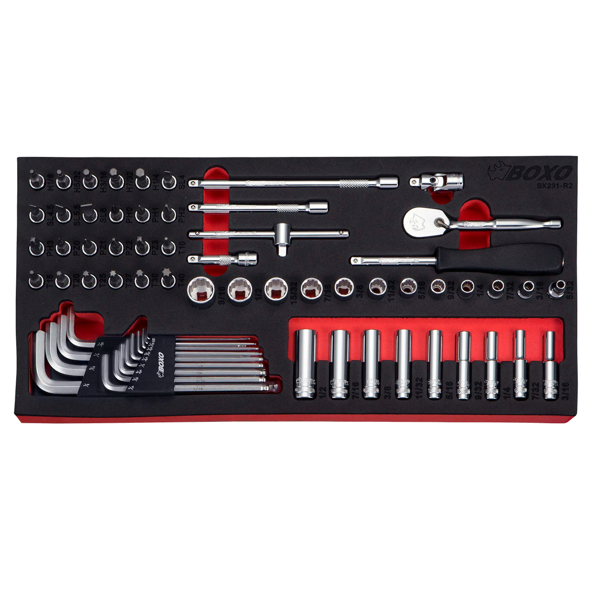 BOXO 65Pc 1/4" Imperial Master Set