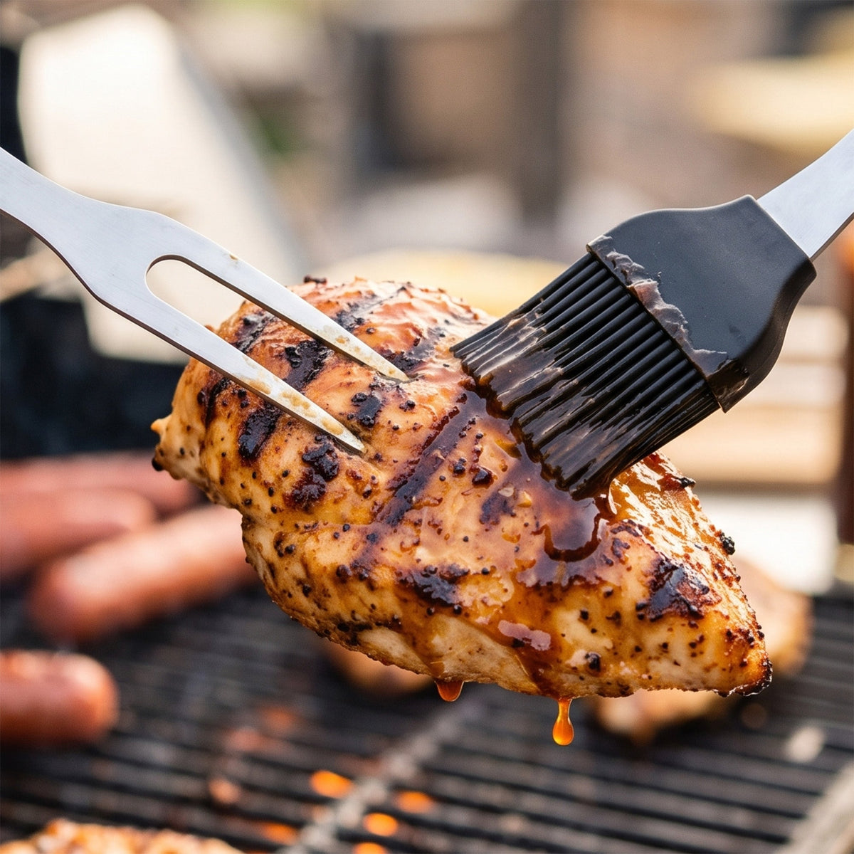 BOXO 4Pc Premium Stainless Steel BBQ Tool Set