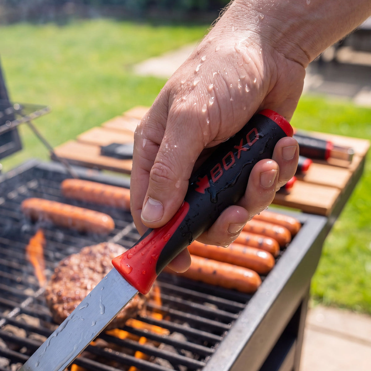 BOXO 4Pc Premium Stainless Steel BBQ Tool Set