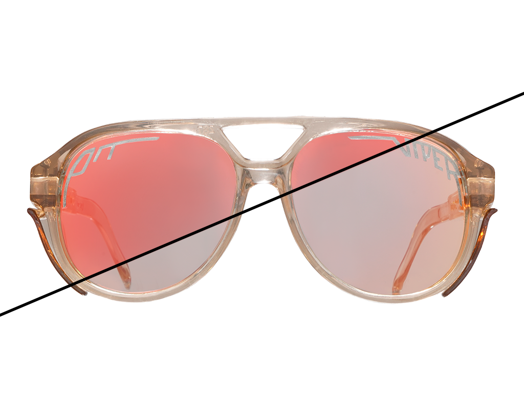 The Corduroy Photochromic sunglasses with color-changing lenses on white background