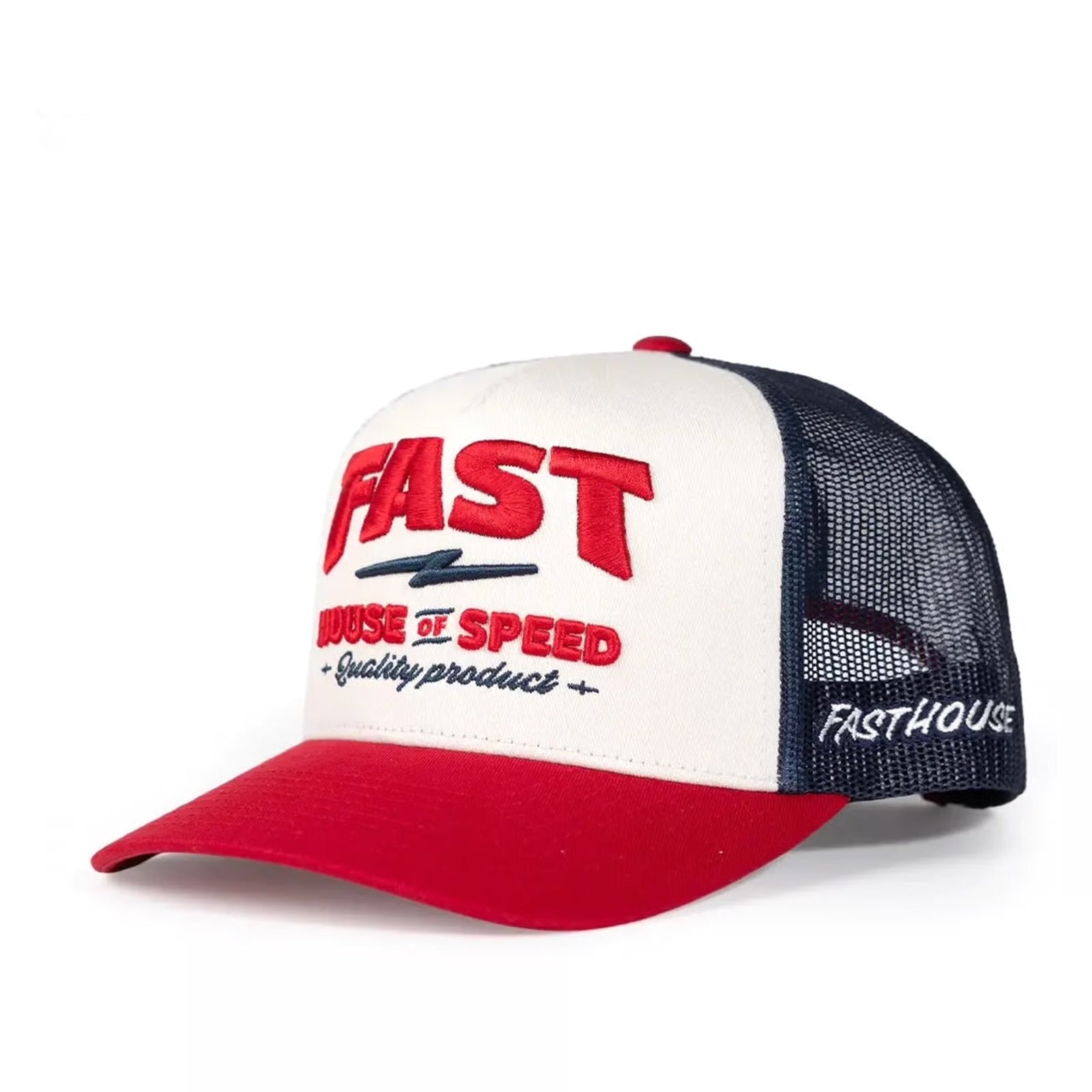 House of Speed Hat - Off White/Red