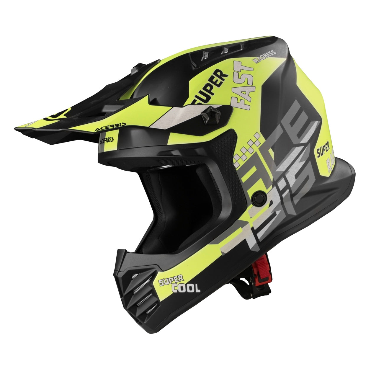 ACERBIS Kids Profile Junior Helmet - Black/Fluo Yellow