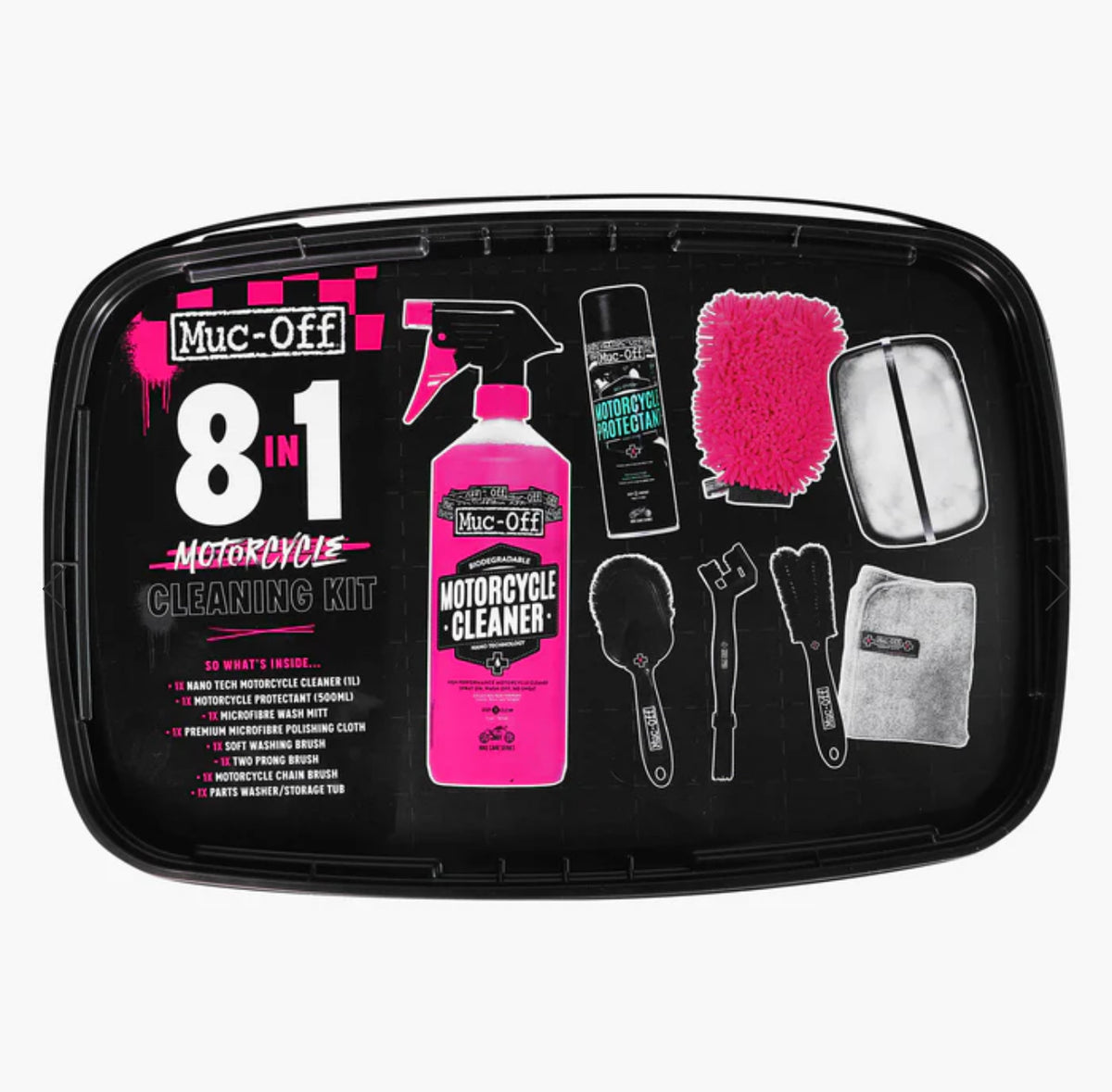 Wash Motorcycle Brush Cleaning Kit Muc-Off Nano Tech 5L Motorcycle