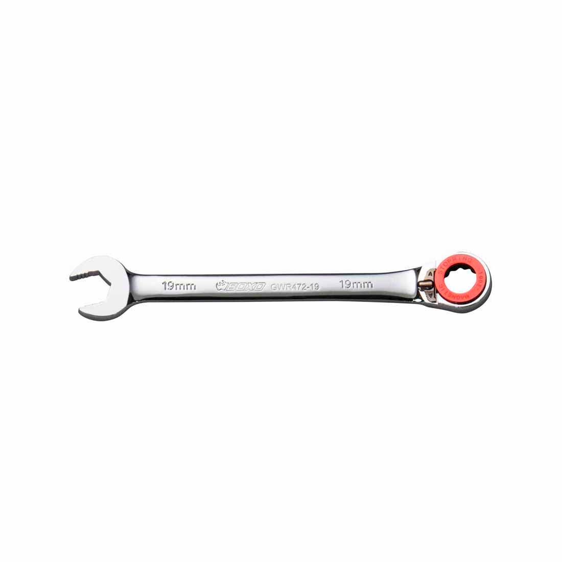 BOXO 100T Ratcheting Combination Spanners with Magnetic Stop Ring - Sizes 8mm to 19mm