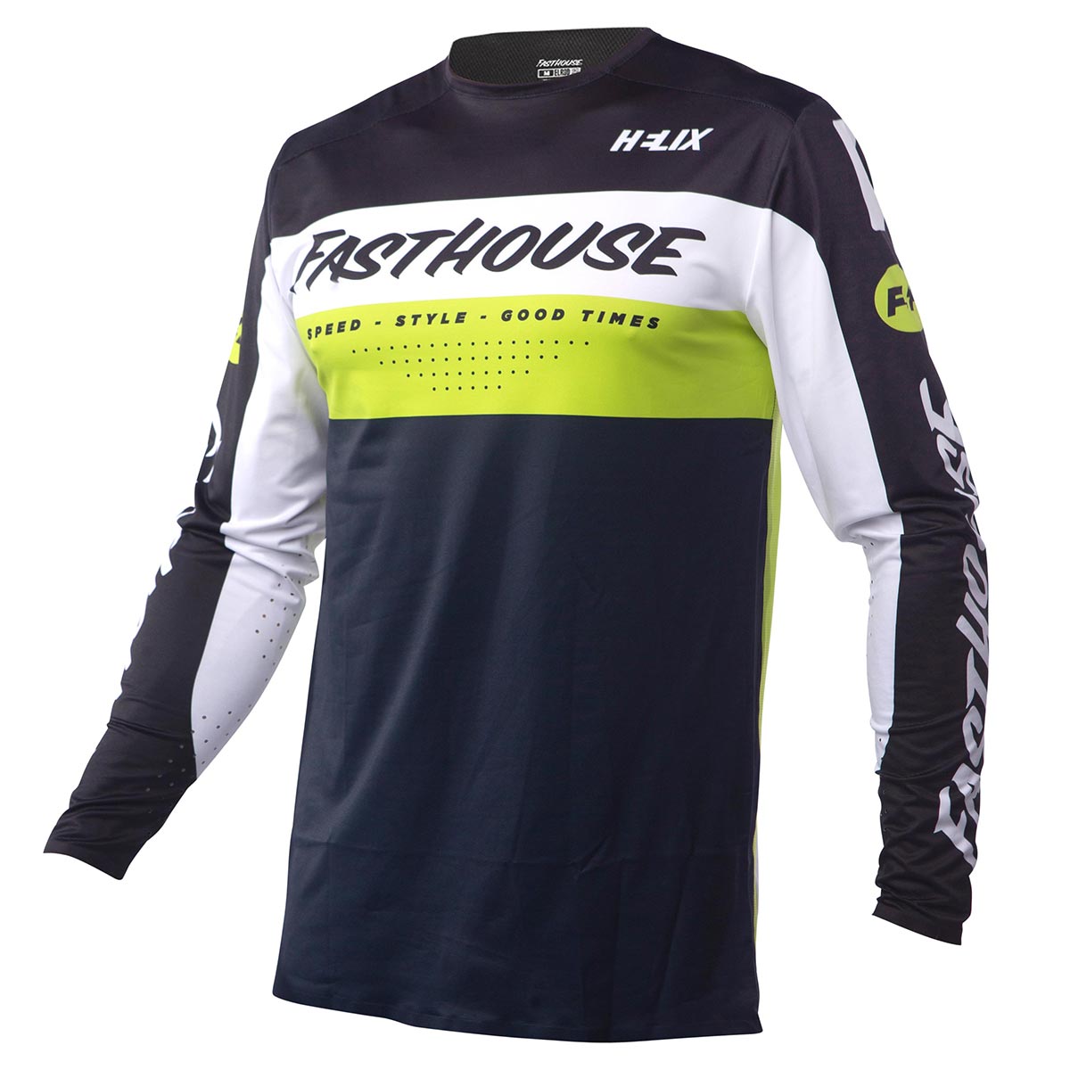 Helix Daytona Jersey - Black/Flo Green Fasthouse FH Brand / No Collab Fasthousedev