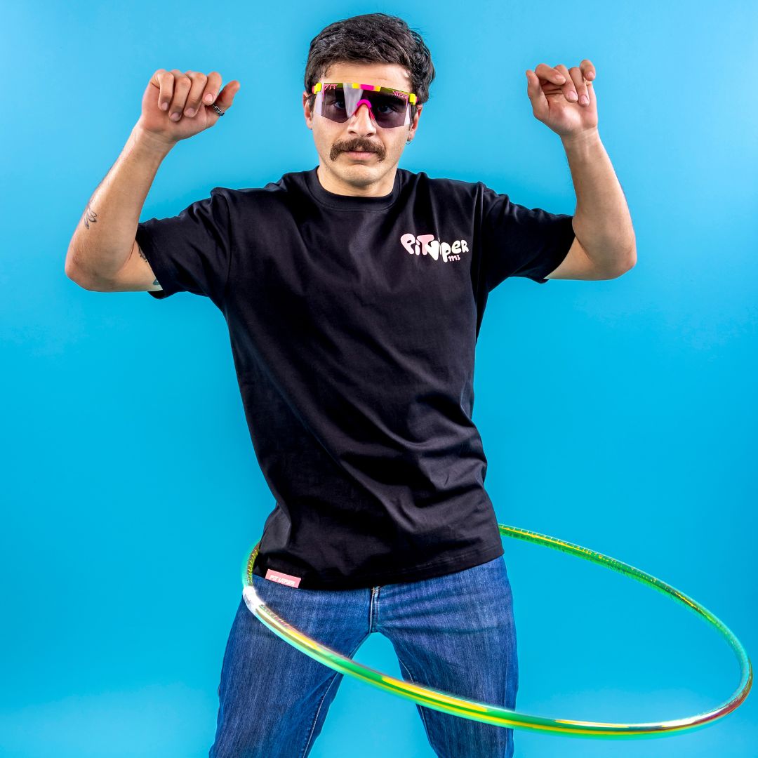 / Photochromic Smoke | Man hula-hoops wearing The Italo 2000 Photochromic Smoke Lens from Pit Viper Sunglasses