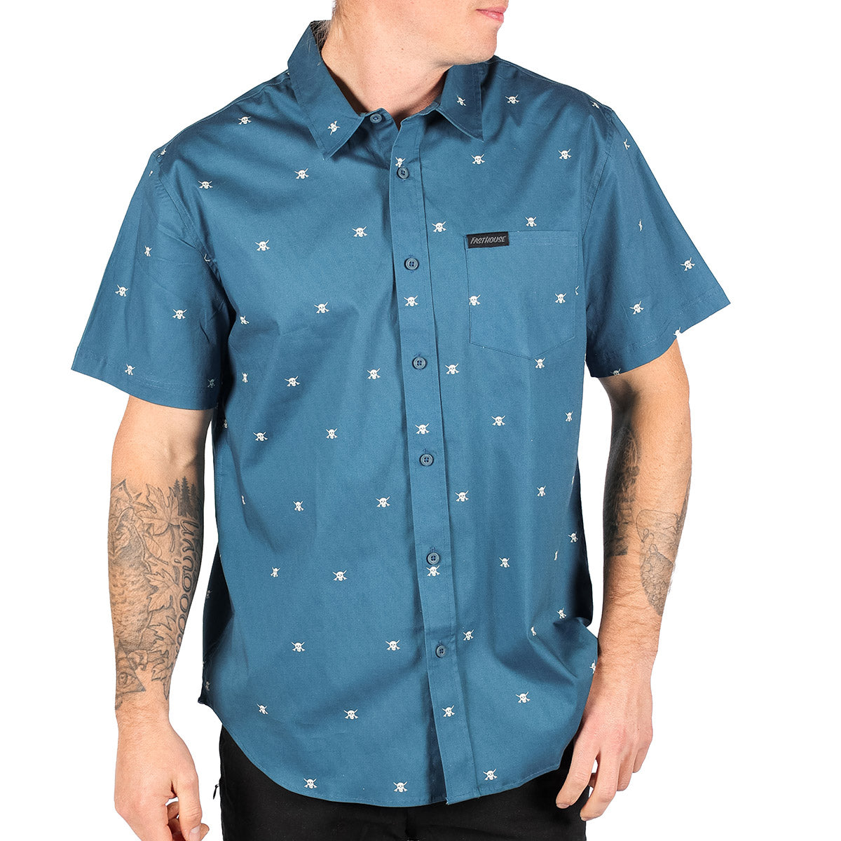 Jasper Button Up - Vintage Blue
