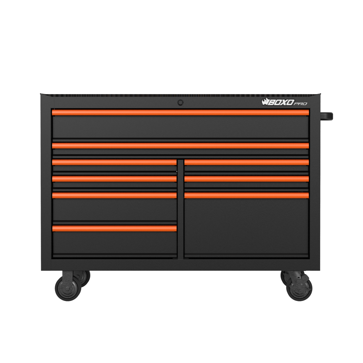 BOXO PRO 53" Matte 9 Drawer Roll Cabinet - Various Trim Options Available