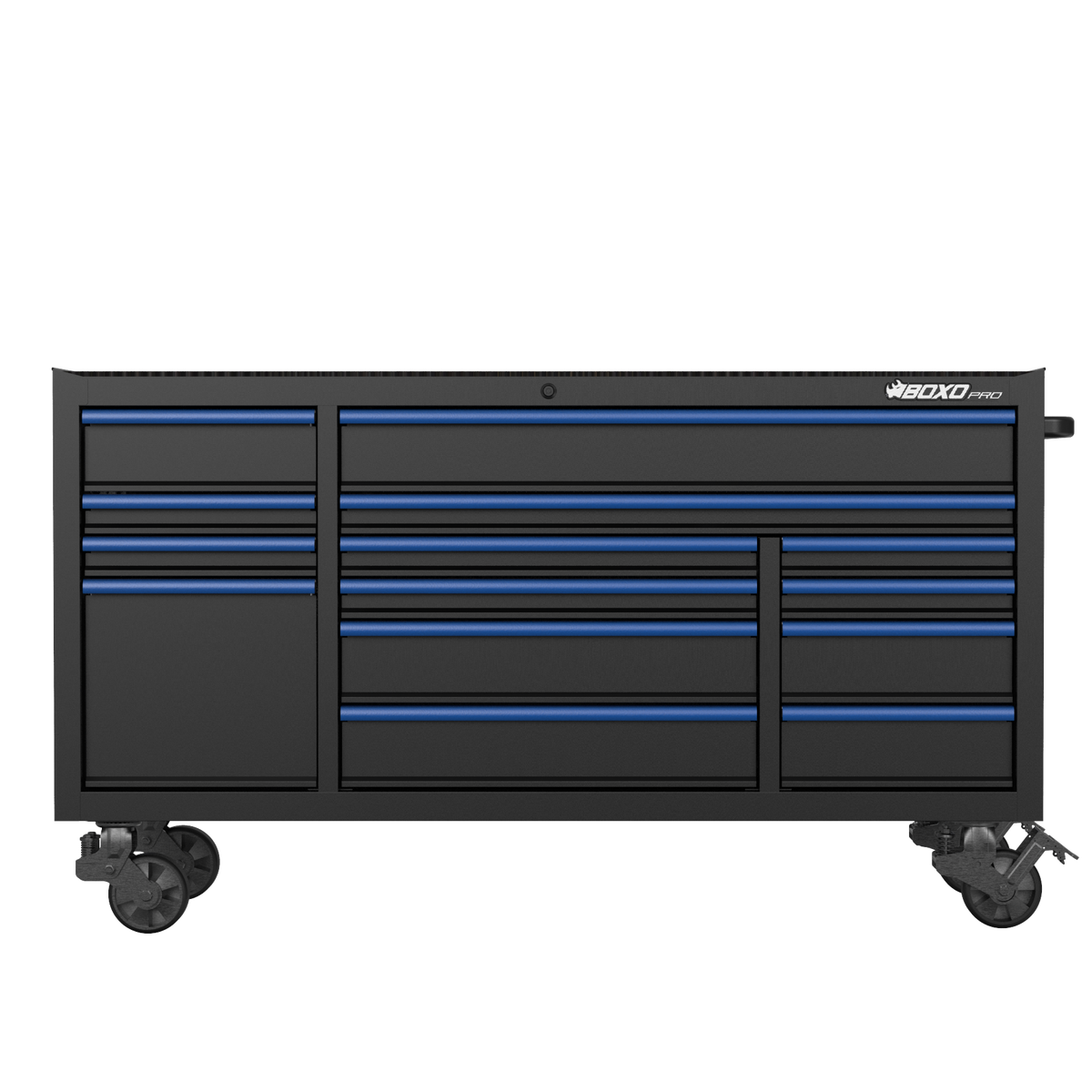 BOXO PRO 72" Matte 14 Drawer Roll Cabinet - Various Trim Options Available