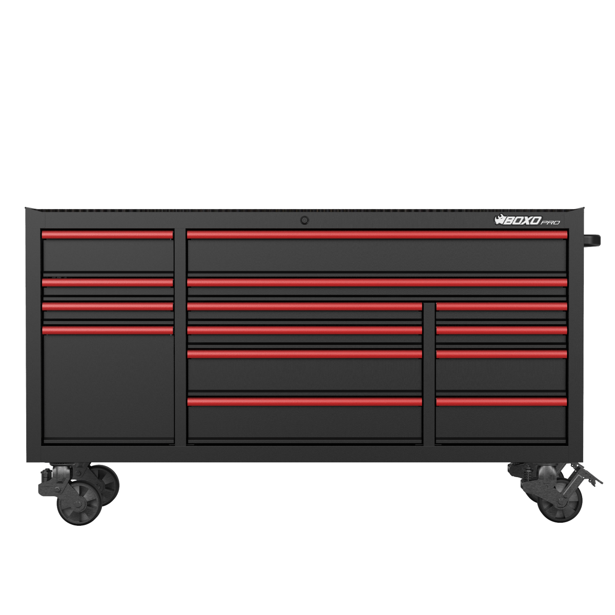 BOXO PRO 72" Matte 14 Drawer Roll Cabinet - Various Trim Options Available