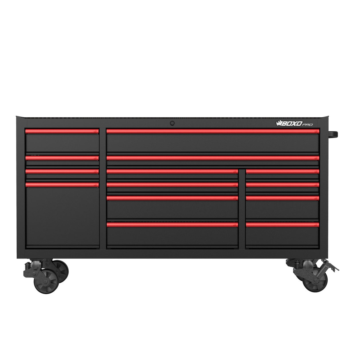 BOXO PRO 72" Matte 14 Drawer Roll Cabinet - Various Trim Options Available