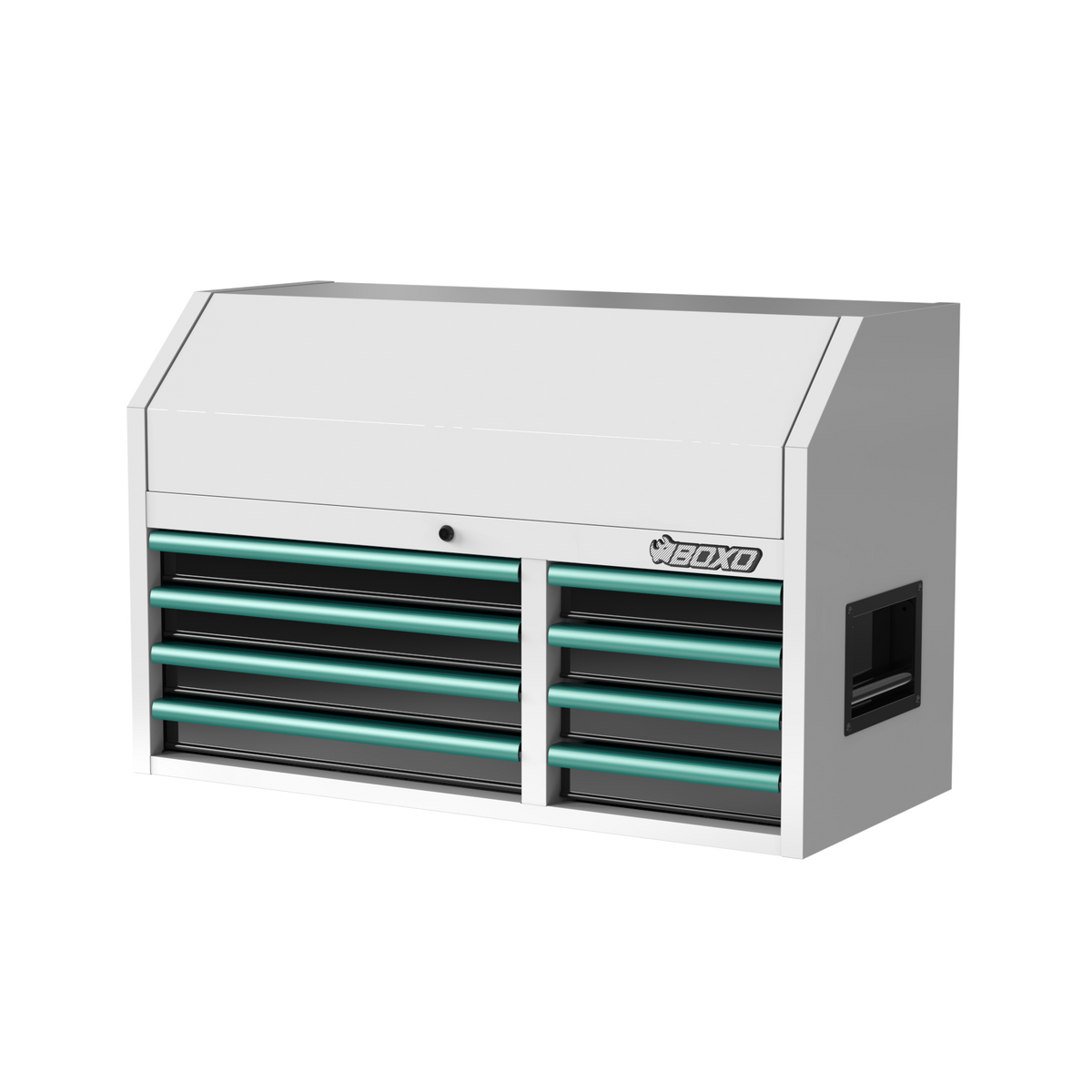 BOXO 41" 8 Drawer Top Box with Drawer Trim Pack - White Body with Coloured Trim Pack