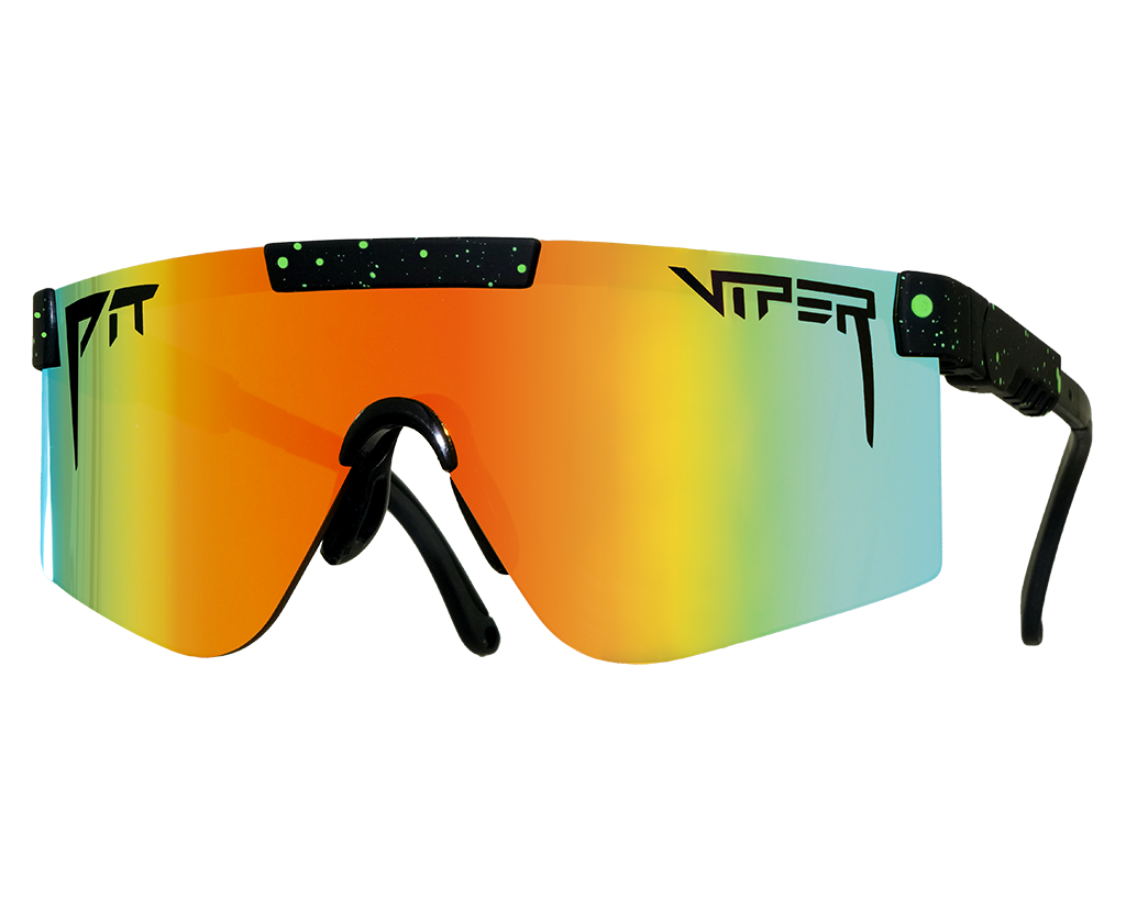 The Monster Bull Polarized 2000s sunglasses with reflective lenses and durable frame, isolated on white background