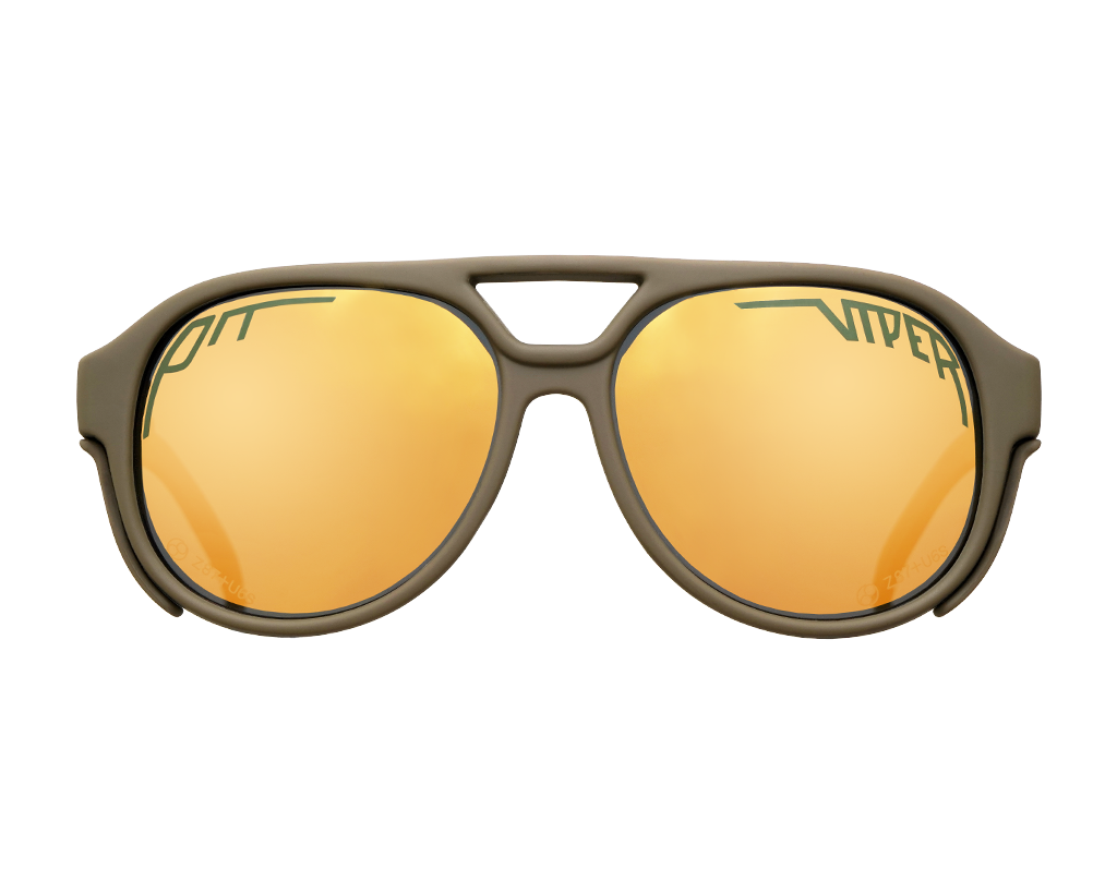 Person wearing The Oorah Polarized Exciters sunglasses with a mountain backdrop