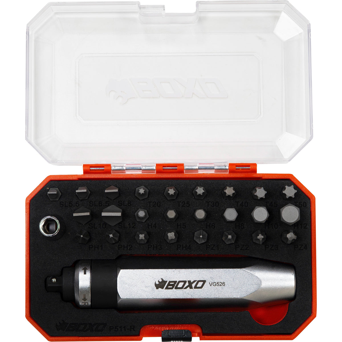 BOXO 27Pc 3/8" Impact Driver & Bit Set