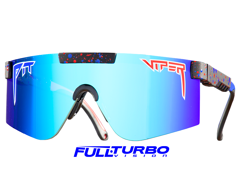 The Peacekeeper Polarized 2000s sunglasses with reflective lenses and sleek black frame on white background