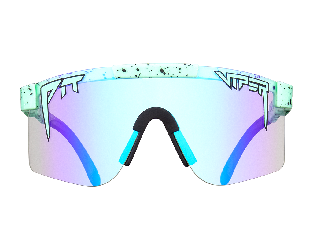 Elegant Poseidon Night Shades sunglasses with reflective blue lenses and sleek black frame