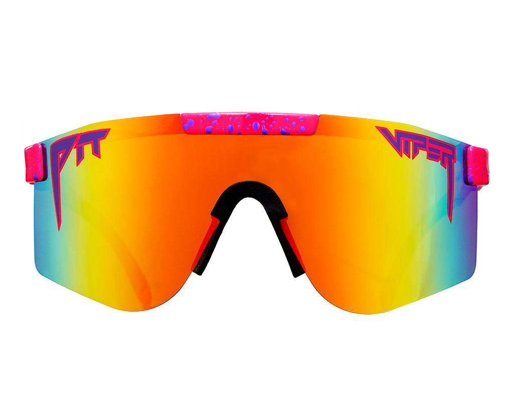 Radical Polarized Double Wide sunglasses with wide frame on white background