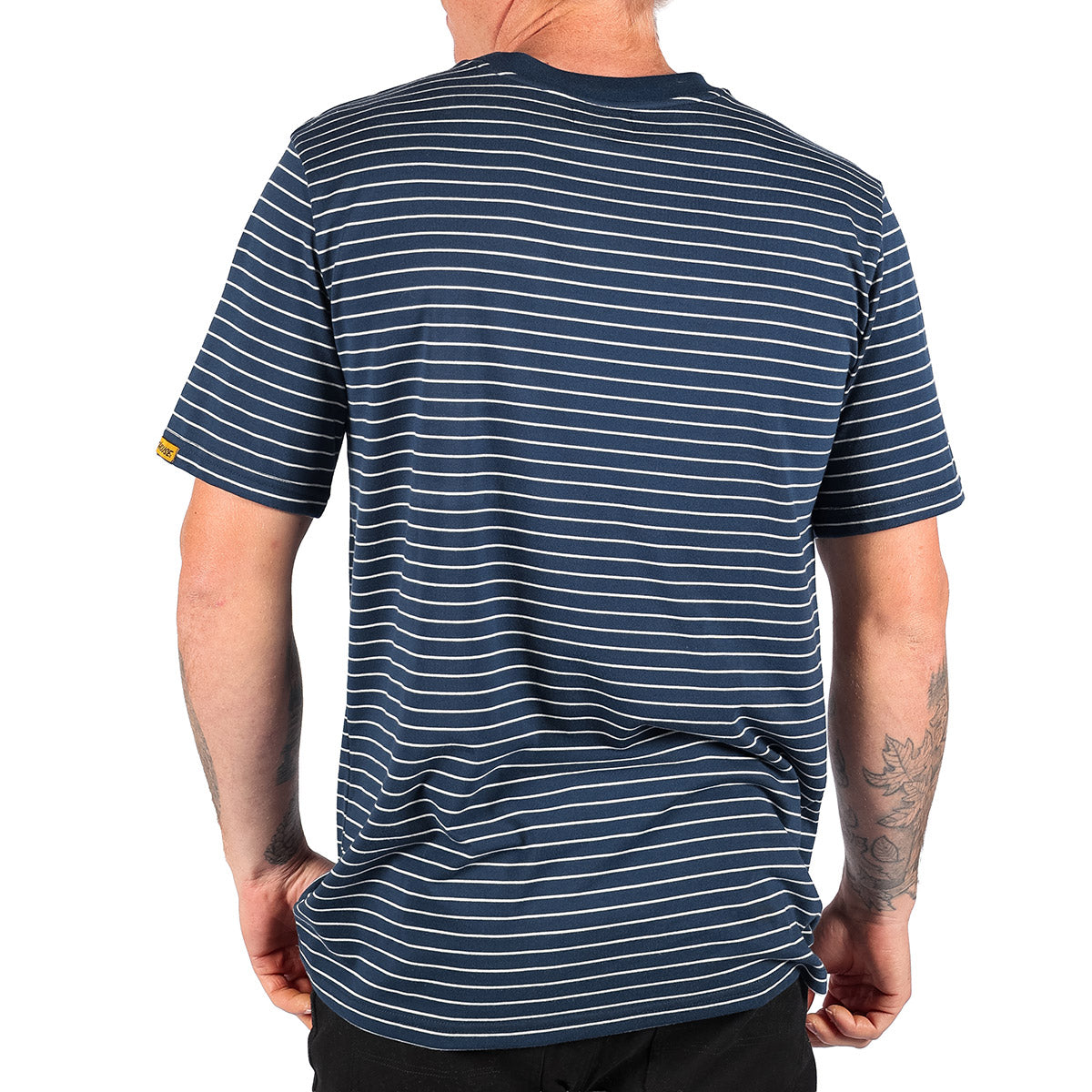 Rufus Yarn Dye Tee - Navy/White
