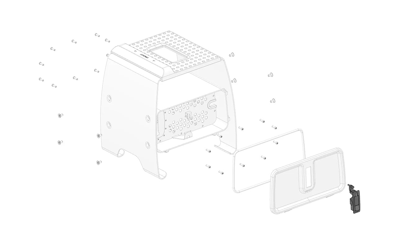 Charger housing lid latch