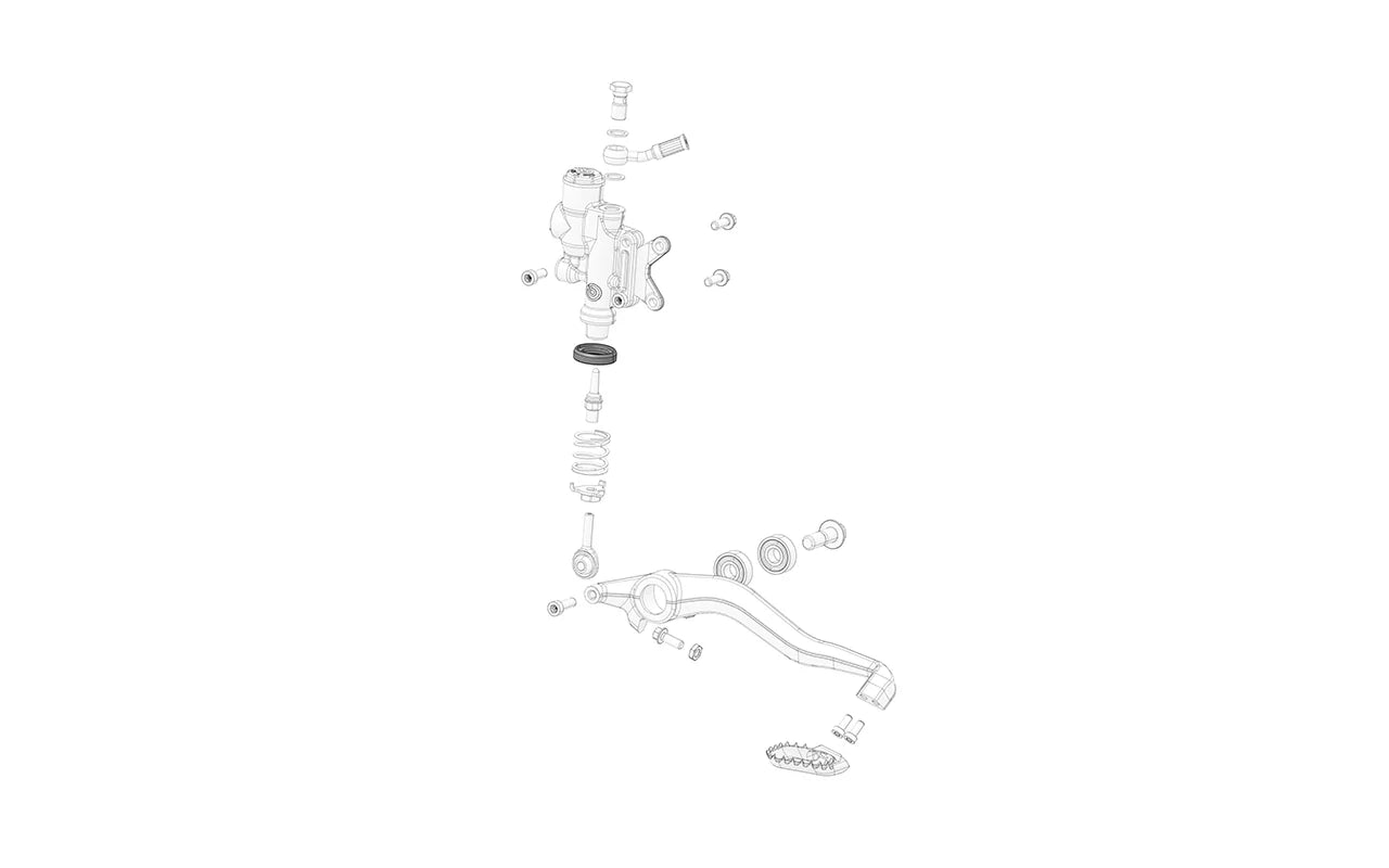 Rear brake spring top housing
